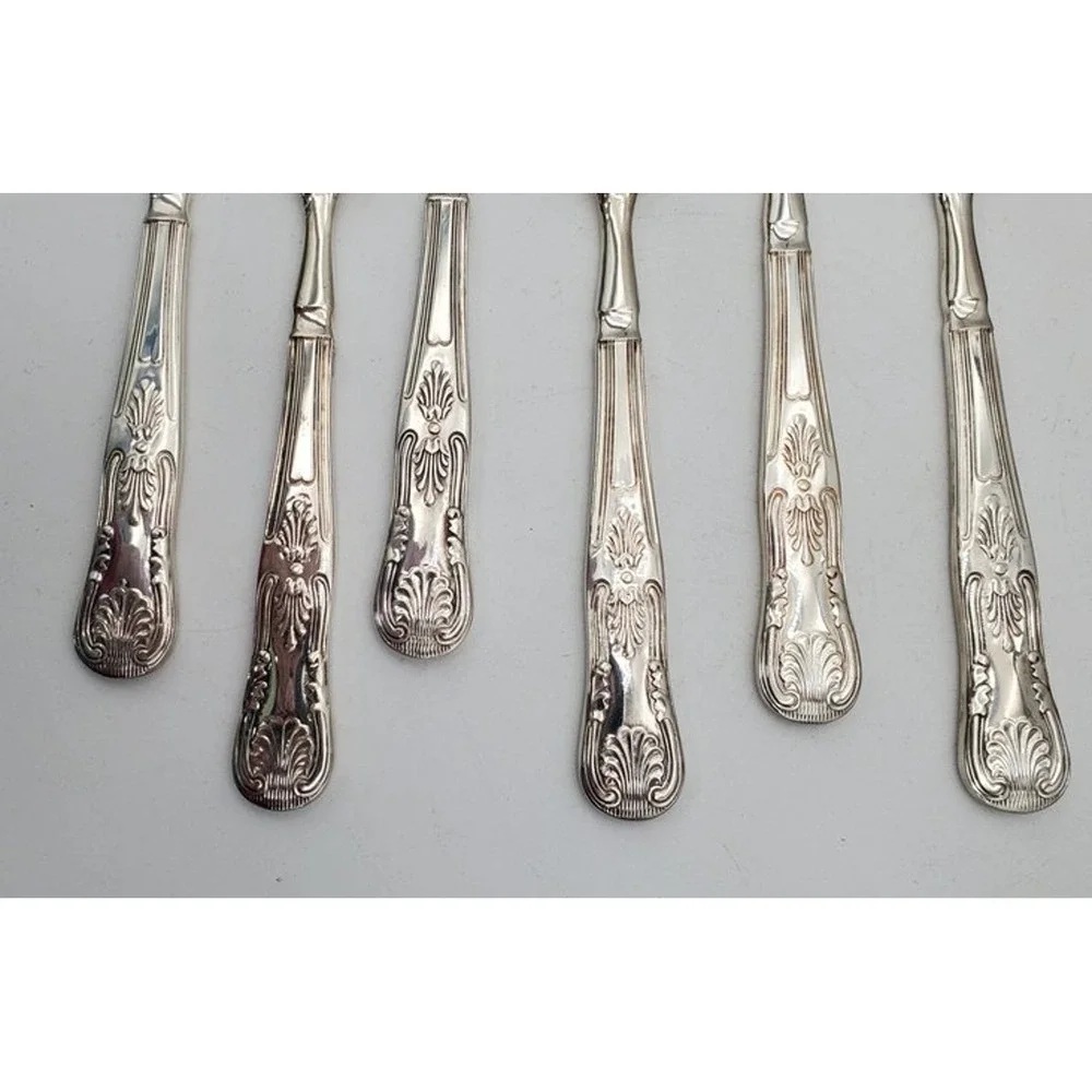 Antique S.H. & Co EPNS A Silverplate Dessert Serving Set 11pc English Ornate Box